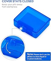 Vista 3 de Barhon - Pastillero de bolsillo pequeño (paquete de 3), organizador diario de una sola pastillera, portátil para viajes, mini contenedor de píldoras