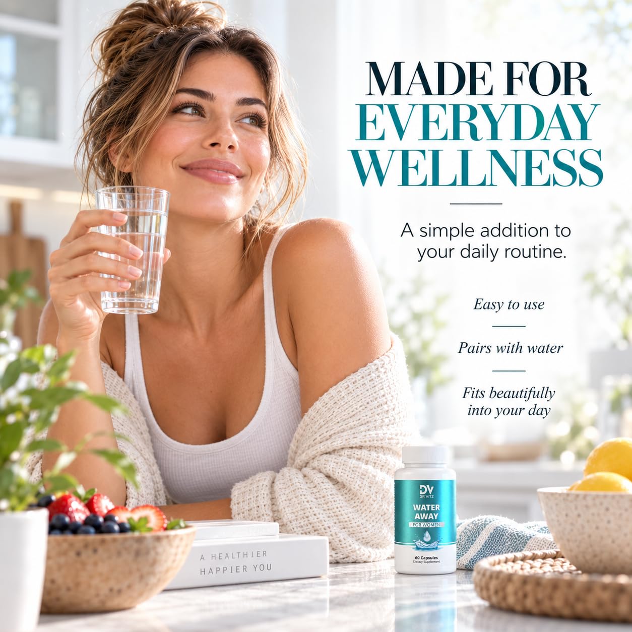 Water Away Diuretic Water Pills for Women, 60 Capsules — Amazon image 6