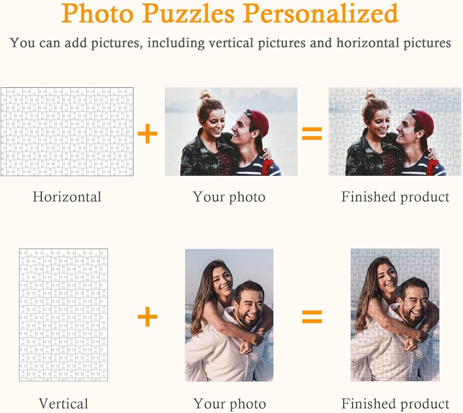 DPDP Custom Puzzles Personalized Jigsaw Puzzle 35/70/120/200/300/500/520/1000 Pieces from Photo, Make Your Own Puzzle, Custom Jigsaw Puzzle for Adults, Family, Wedding, Graduation, Gift