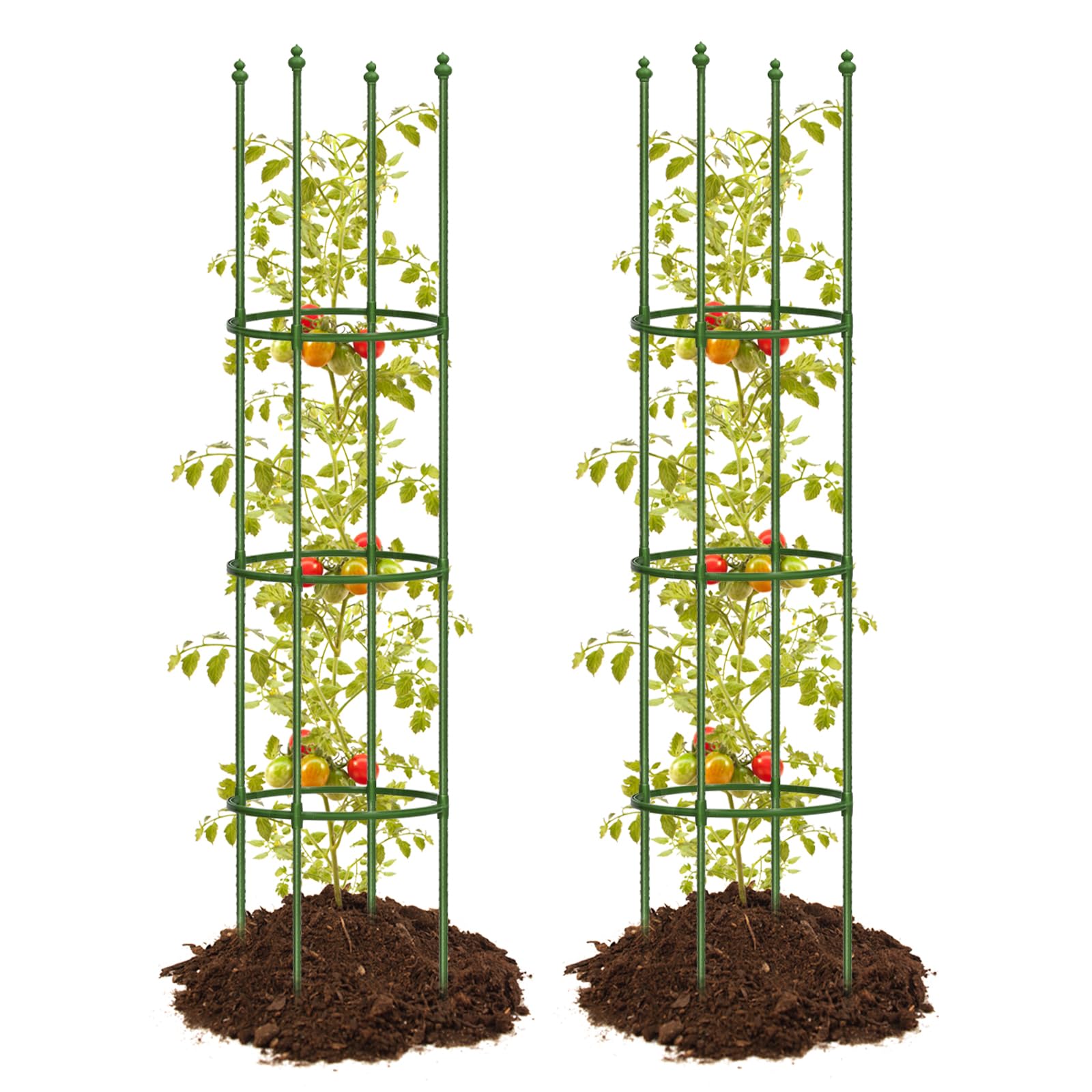 2 Pack Up to 59 Inch Height Adjustable Tomato Cages by joyhalo
