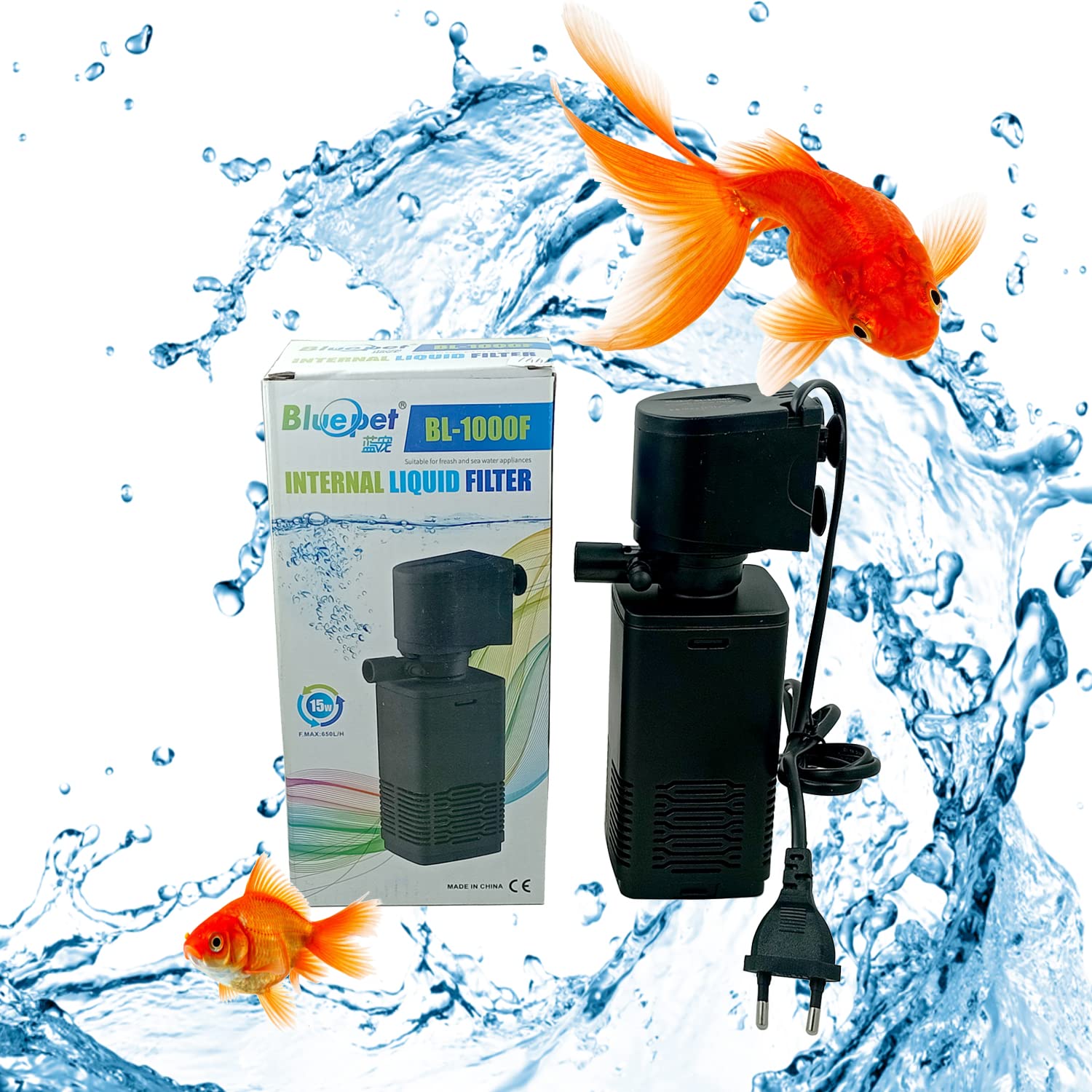 Blue Pet Aquarium Internal Liquid Filter BL-1000F Suitable for 30-50 Litre Aquarium Fish Tank (Power: 15W, Flow MAX: 650 L/H) (B0BPCCCL3X) Amazon Price History, Amazon Price Tracker