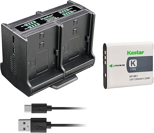 Vista 9 de Kastar Cargador de batería cuádruple compatible con batería Sony NP-BK1 NP-FK1, batería tipo K Sony, cargador Sony BC-CSK