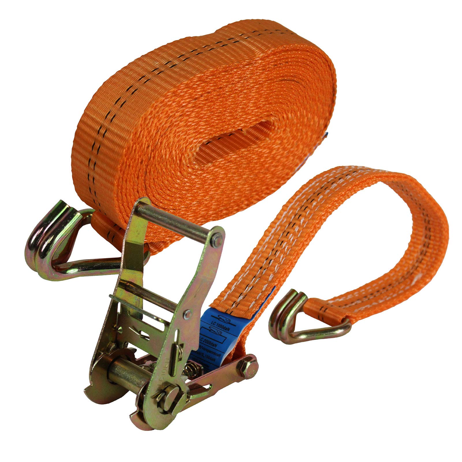 TRUTZHOLM 10x Profi Ratschen Spanngurt Spanngurte Zurrgurt 2-TLG 6m 2t 2to 2000kg TÜV/GS ORANGE