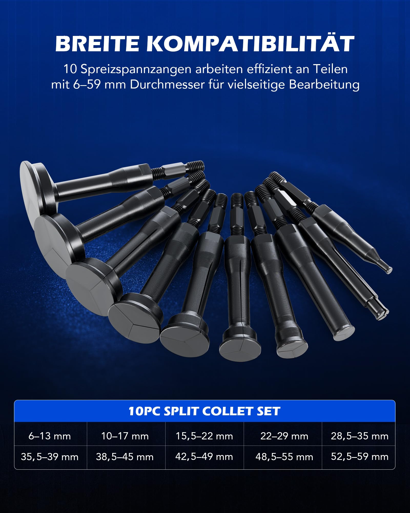 Orion Motor Tech Innenlager Abzieher Set 16-teilig, Lagerabzieher Innen mit Gleithammer und Abziehvorrichtung, Innenabzieher Kit für Kugellager und Buchsen (6 mm bis 59 mm)