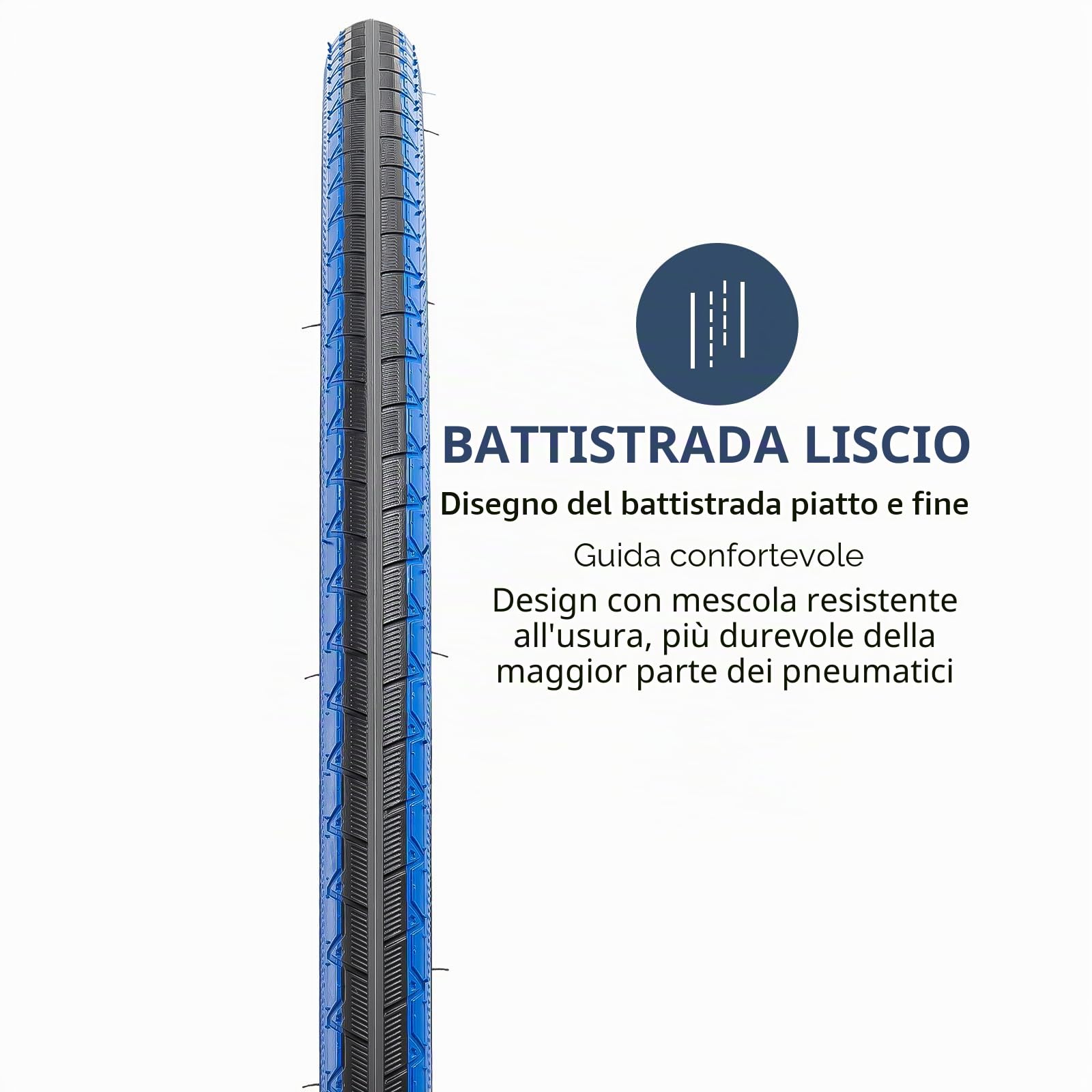 YunSCM 2Pcs 700C Pneumatici per bici 700x28C ETRTO 28-622 e 28 pollici Camere d'aria per bici Valvola Presta, Compatibili con pneumatici e camere d'aria per bici 700x26C 700x28C 700x30C (blu+nero)
