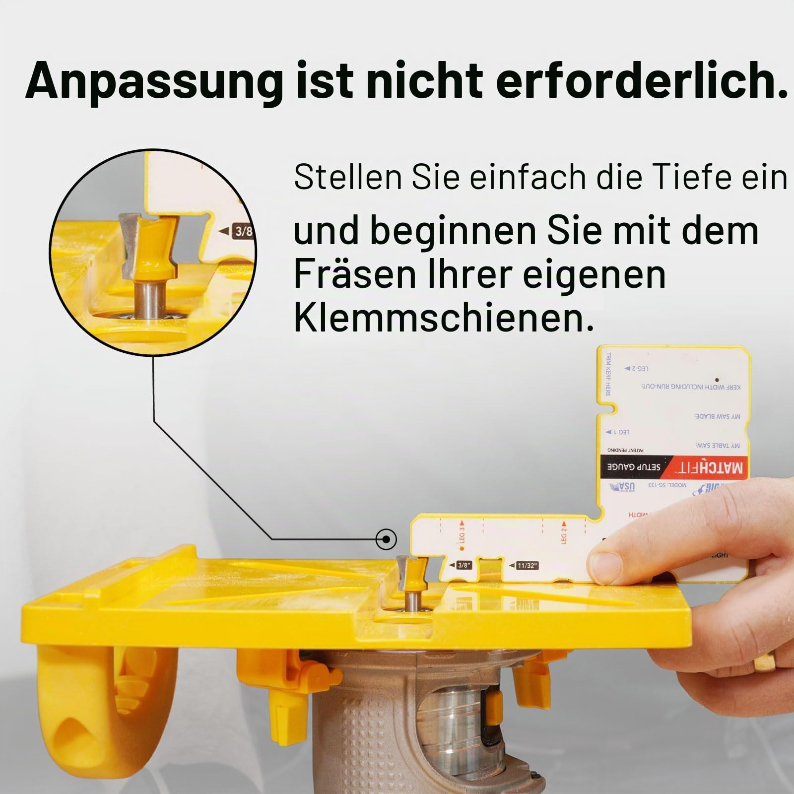 MICROJIG MatchFit Grid Routing Guide - Präzisionswerkzeug für Schwalbenschwanz-Klemmschienen, einfache Einrichtung, selbstindexierendes Design, kompatibel mit Oberfräsen | Komplett-Set für 1/4