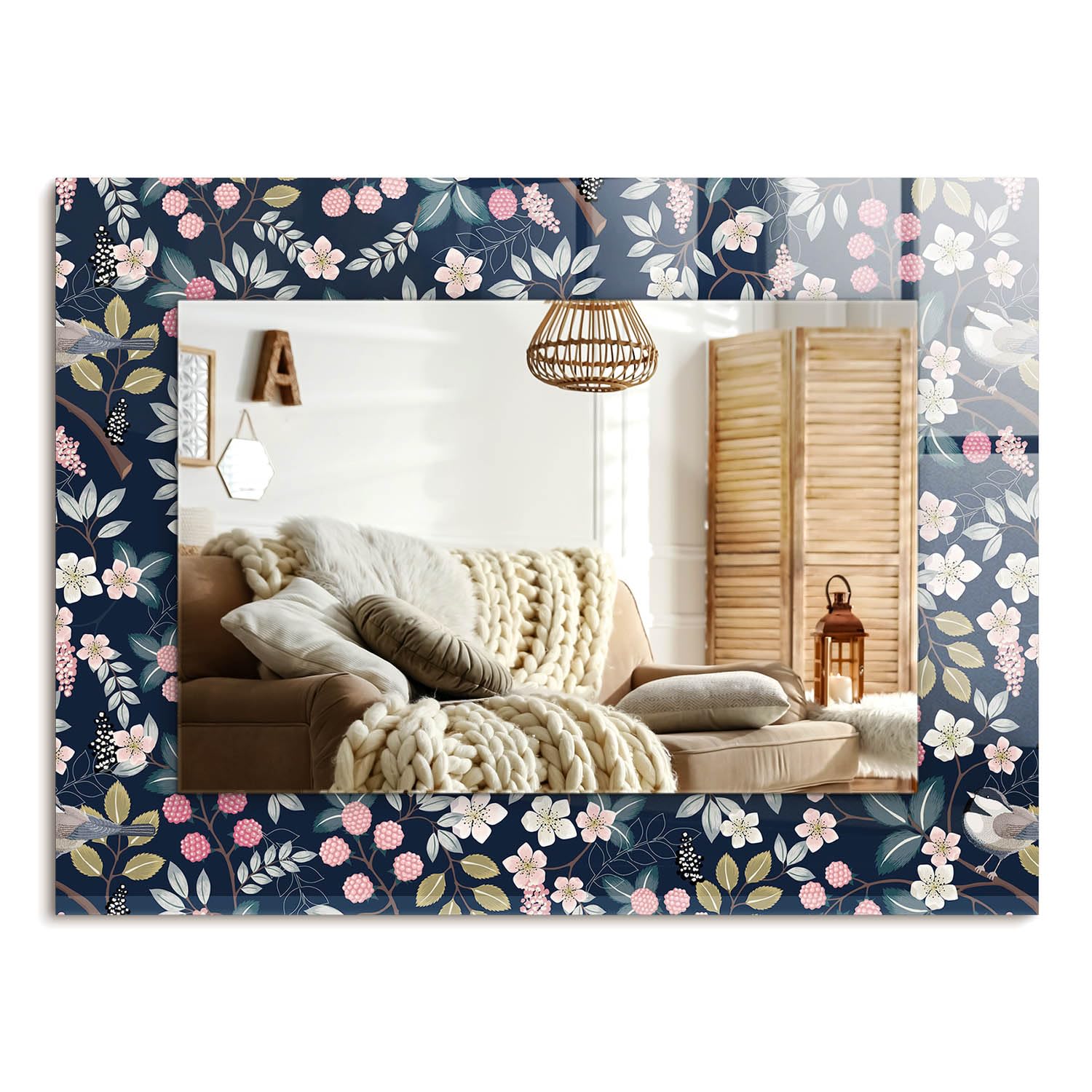 Miroir sans cadre 80x60 cm pour illuminer une pièce sombre et un mur nu