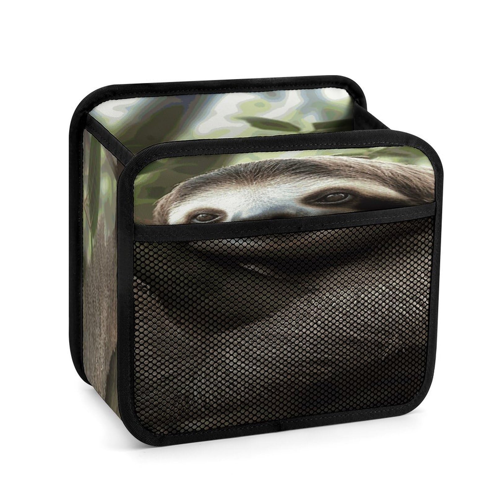 FekiLoot Sloth Animal Backseat Car Organizer - Premium PU Leather Hanging Car Seat Organizer with Storage Mesh Pockets, Large Capacity Car Backseat Organizer Travel Accessories
