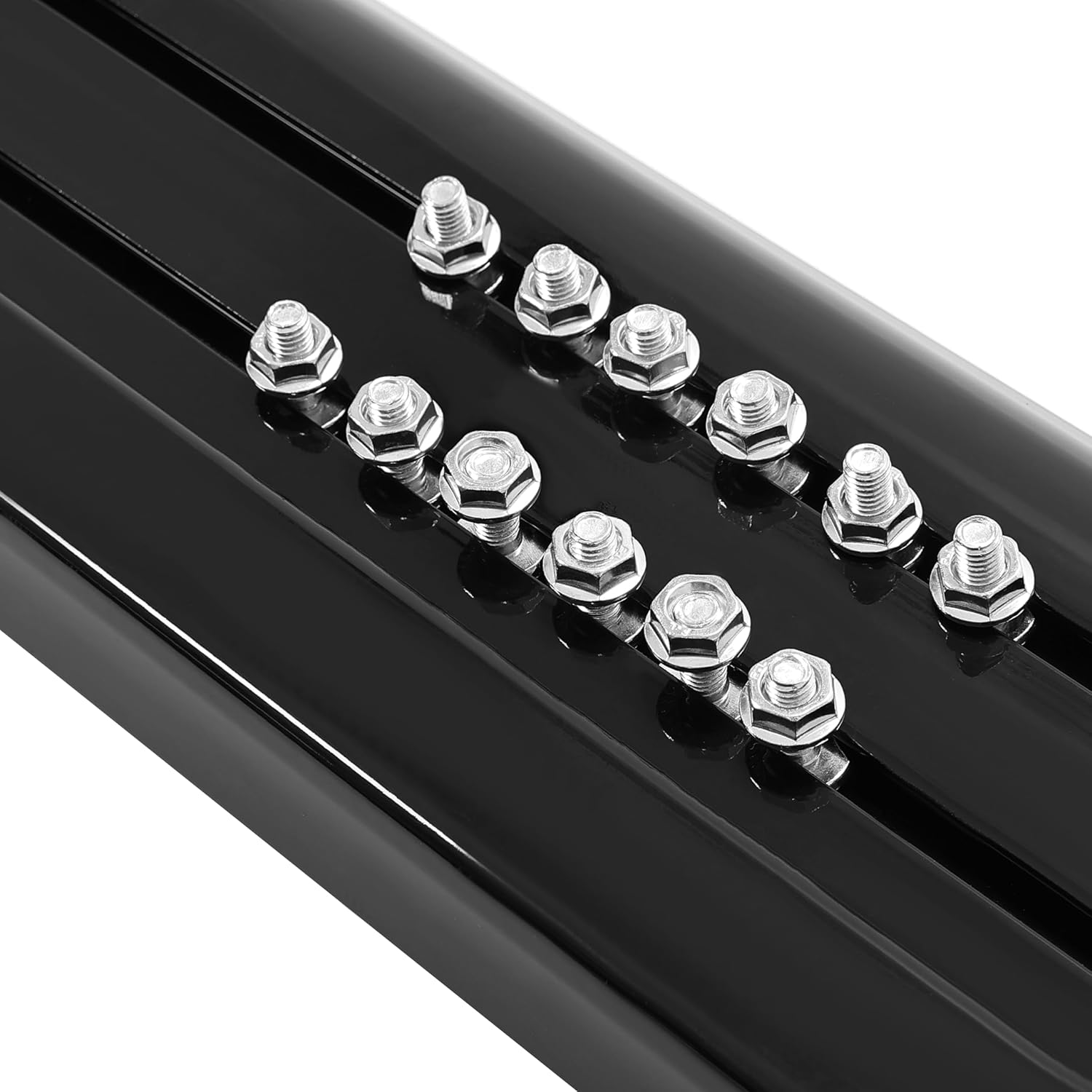 HECASA Running Boards Compatible with 2021-2025 Ford Bronco 4 Door Side Steps Nerf Bars Side Steps Rock Rail Aluminum + ABS Black Platform Style