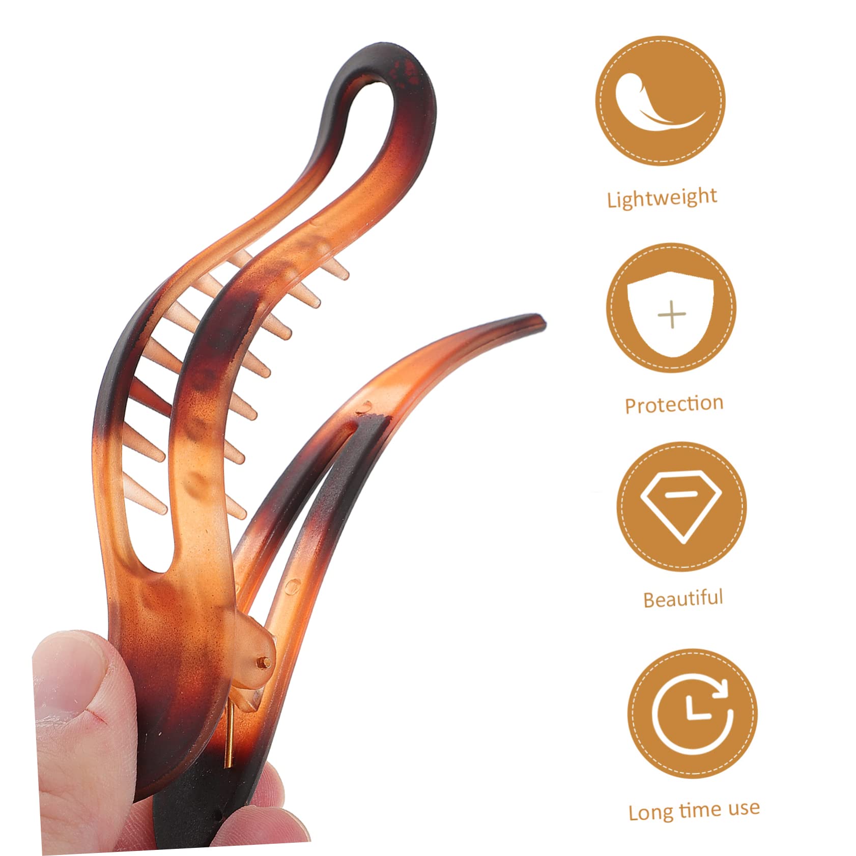 25 Piezas Pinza De Pelo De Cocodrilo Pinzas De Pelo De Cocodrilo Clips De Garra Plana Agarre Sin Deslizamiento Clip De Mandíbula De Las Mujeres Moda Acrílico