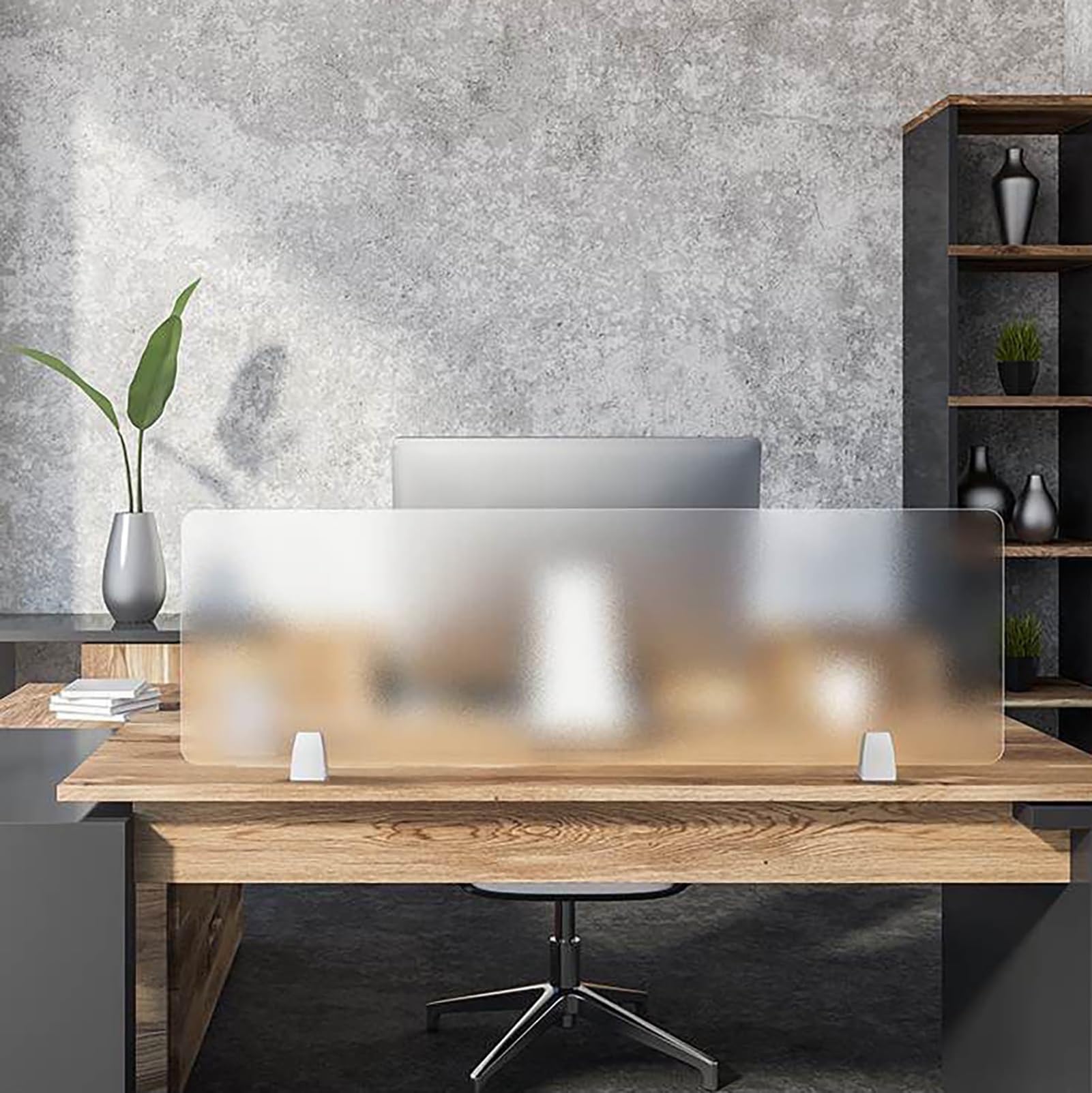 HJYCLFAZU Acrylic Privacy Divider Panel, Transparent Desk Partition for Home & Office Use, Satin Finish, Stylish Workspace Separation Solution