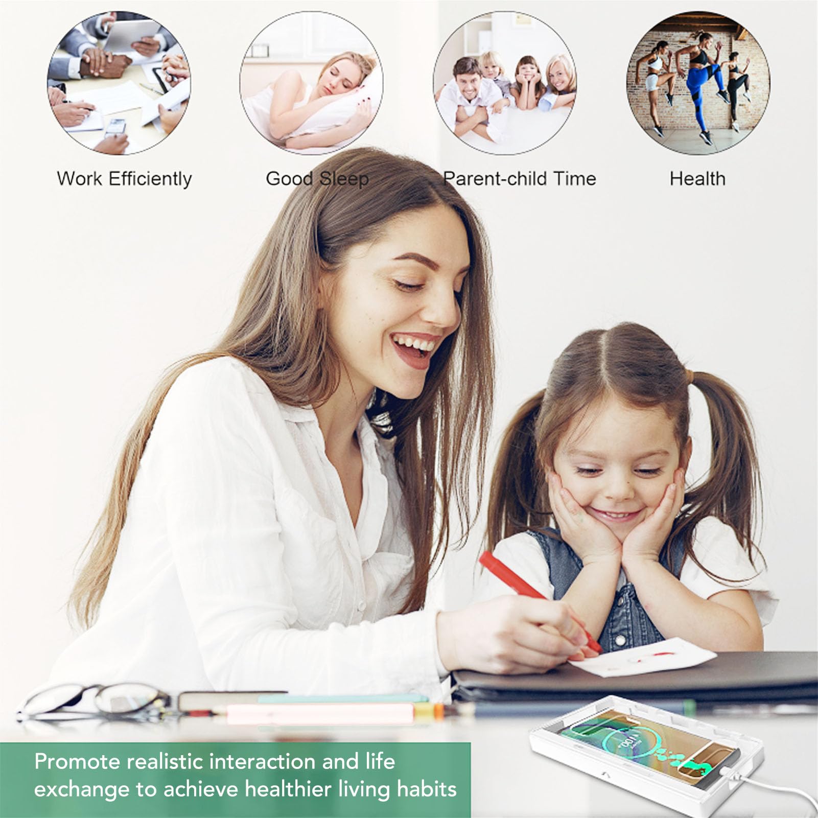 Caja De Bloqueo Del Temporizador Del Teléfono, Casillero Portátil Con Temporizador, Cárcel Telefónica Timed Lock Box, Caja De Bloqueo Para Teléfono, Para Aula, Hogar, Mesa, Oficina