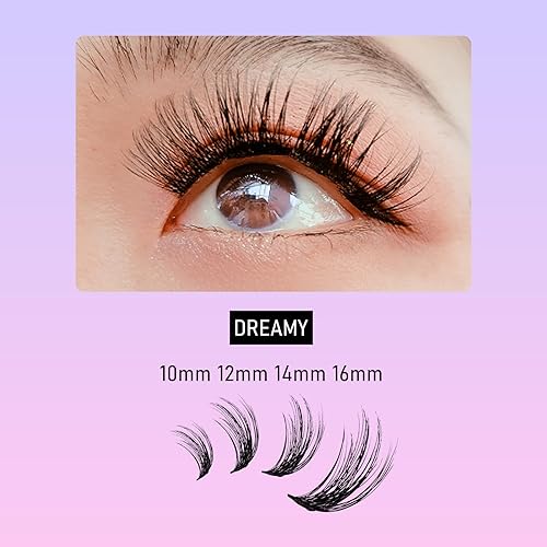 Miniatura 5 de VEYES INC Racimos de pestañas individuales. Kit de extensiones de pestañas con pinzas, unión de pestañas y sellado. Extensiones de pestañas que