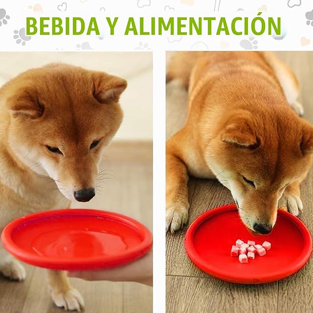Foto 7 de 7 de pclapora 2 Piezas Frisbee Perro, 18cm Perros Interactivos Frisbee, Juguete de Disco Volador para Perro