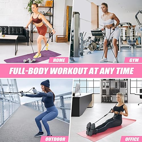 Miniatura 6 de Resistance Bands, Exercise Bands with Handles for Working Out, Fitness Bands for Women, Workout Equipment Home Gym, Training Bands with Door Anchor,