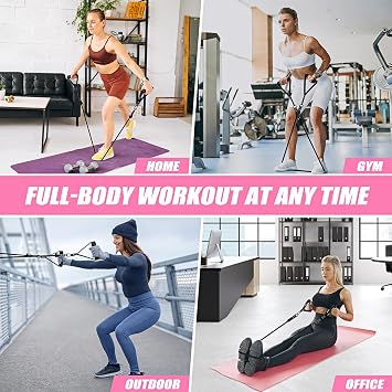 Resistance Bands, Exercise Bands with Handles, Fitness Bands, Workout Bands with Door Anchor and Ankle Straps, for Heavy Resistance Training, Physical Therapy, Shape Body, Yoga, Home Workout Set