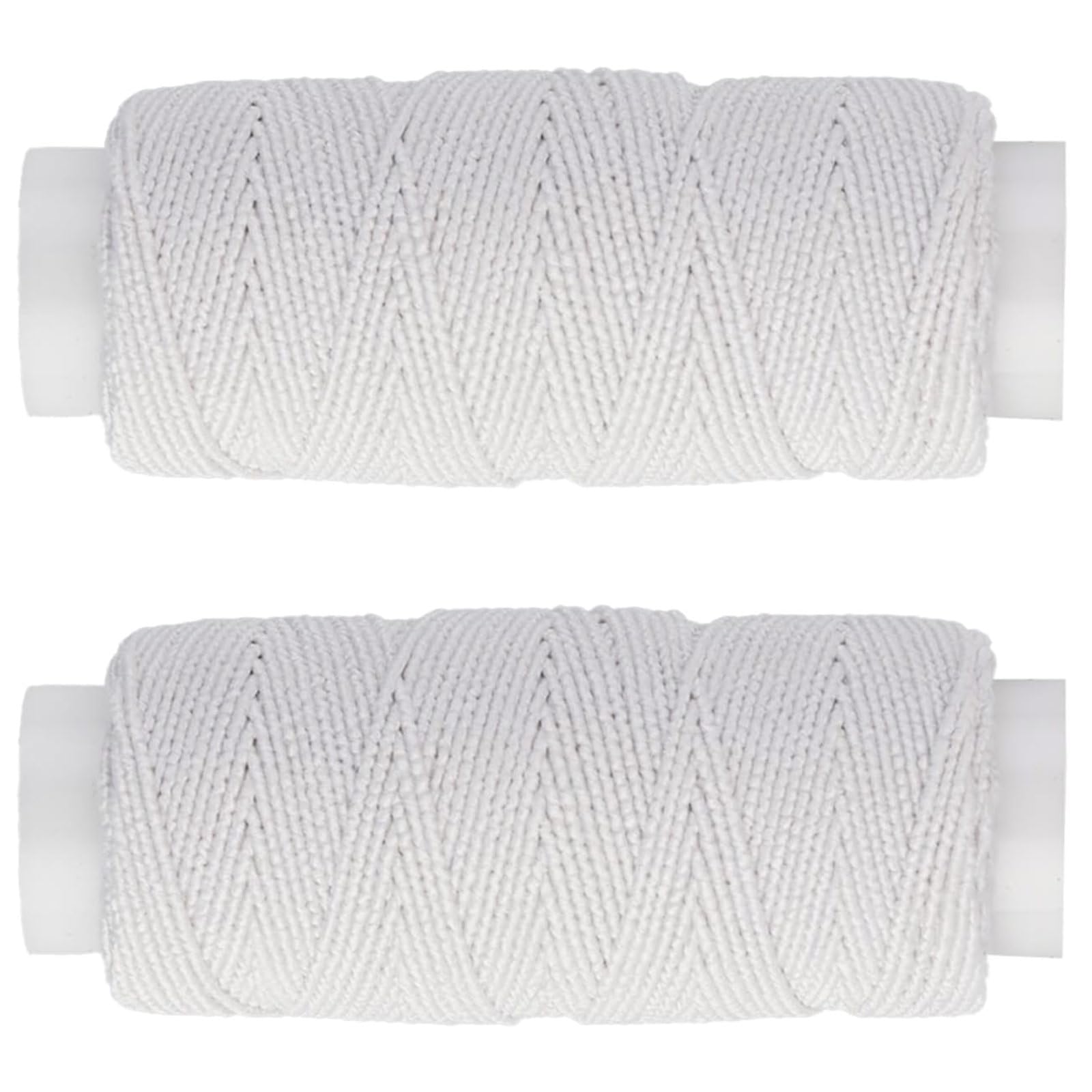 30m White Shirring Elastic for Sewing 2Pcs Stretchy Thread Sewing Machine Shearing Stretch Cord for Knitting Dress Skirt Pants Clothes Cuffs Bracelet Jewelly Crafts Making Resilience Spool, 6MM