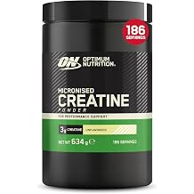 Optimum Nutrition Micronised Creatine Powder Unflavoured Monohydrate Powder for Muscle Growth 176 Servings 634g