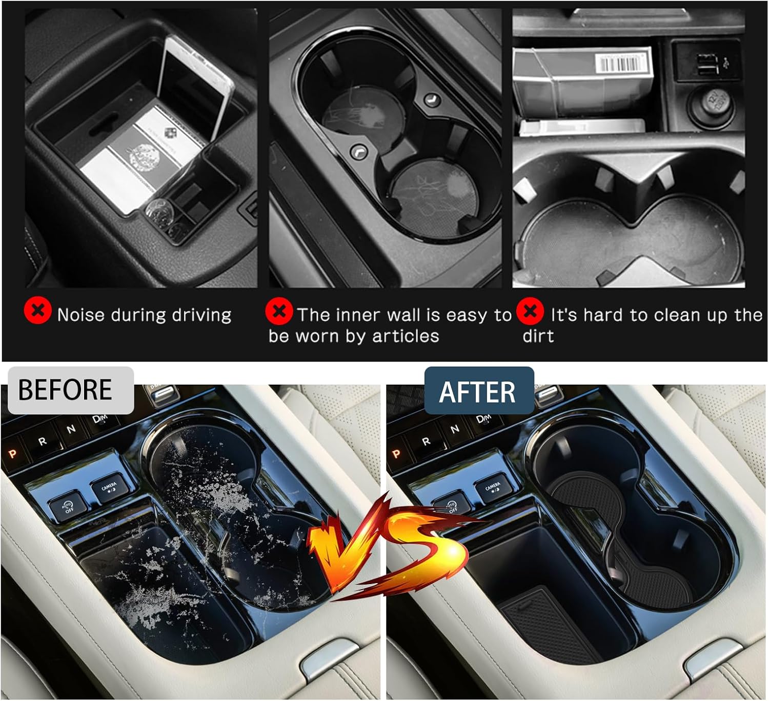 2025 2026 Murano Door Slot Mats for Nissan Murano 2026 Accessories Anti-Slip Interior Rubber Mats Center Console Liner Compatible with 2025 2026 Nissan Murano Platinum/SV/SL(11PCS/Sets)