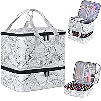 Vista 16 de Organizador de esmalte de uñas con 2 fundas desmontables con capacidad para 60 botellas y lámpara de uñas, organizadores de uñas portátiles