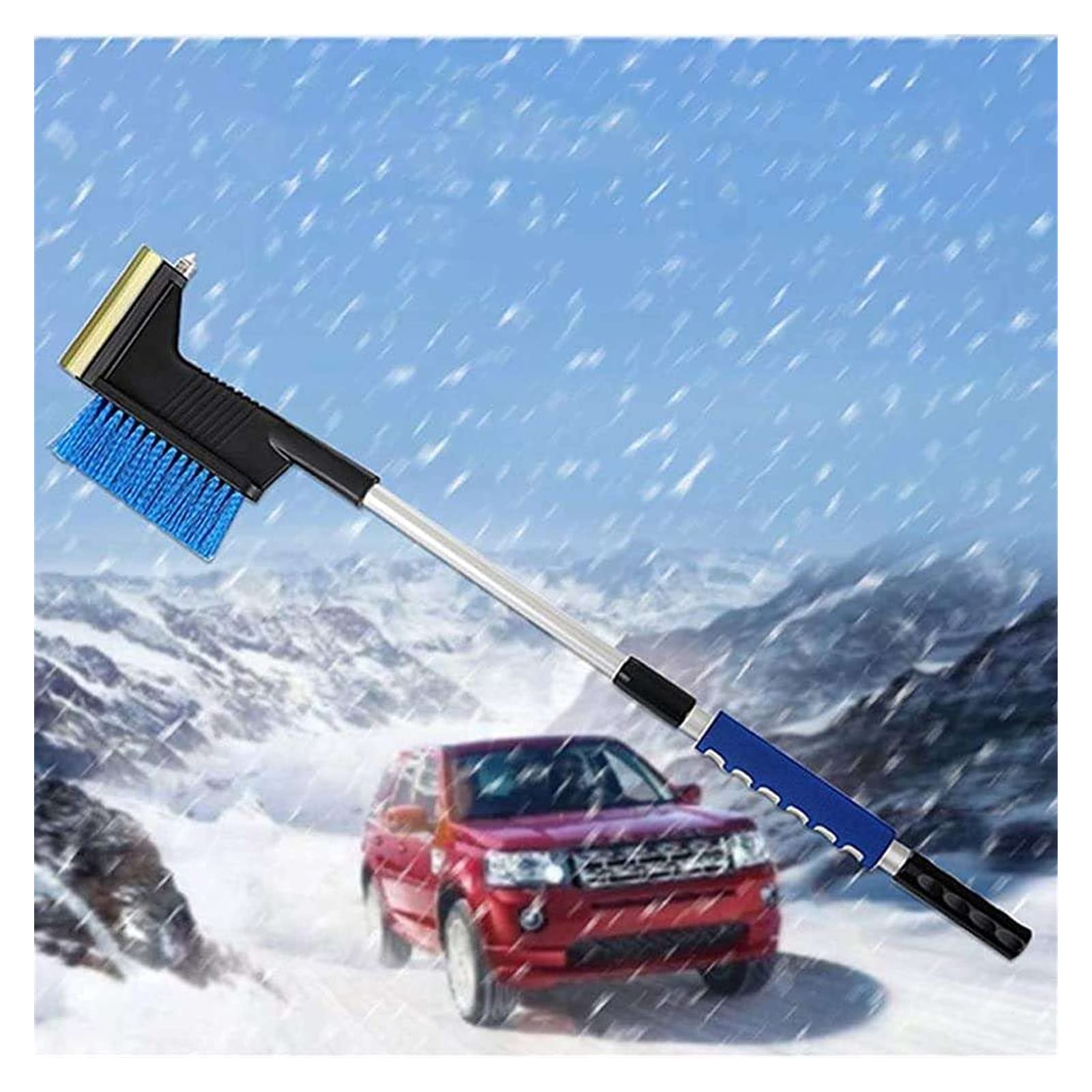 XMING Spazzola da Neve e Raschietto a Ghiaccio Staccabile con Presa ergonomica in Schiuma for Auto, Camion, su. VS, Windows Auto Windows Spazzola di Neve allungabile