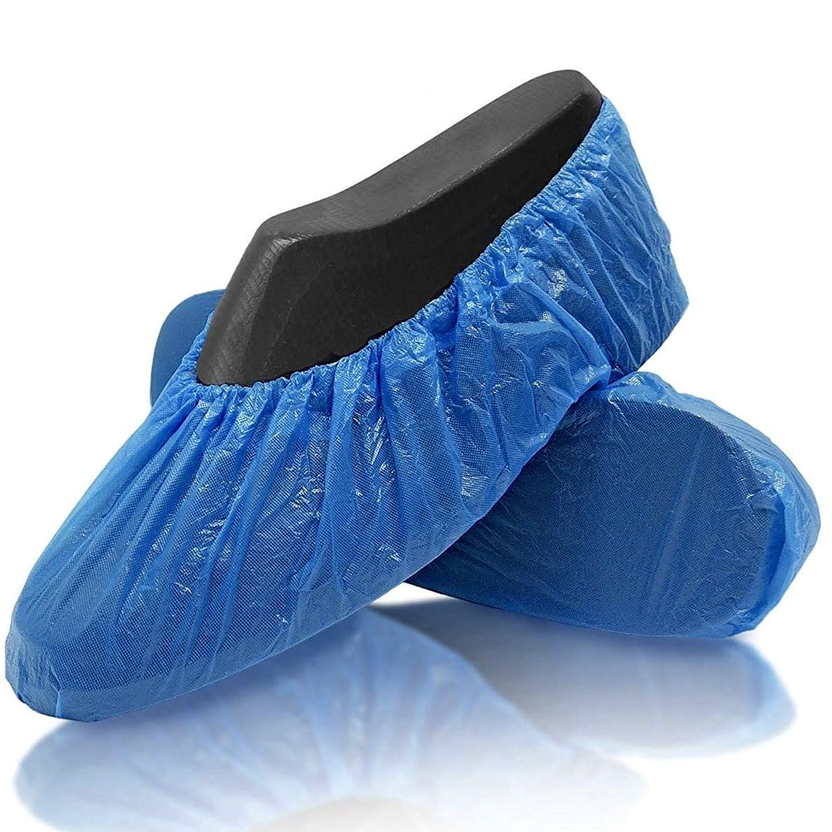 Copriscarpe Monouso CPE 100 Pezzi - Calzari usa e getta Impermeabili - 2,3g Azzurri Taglia Unica