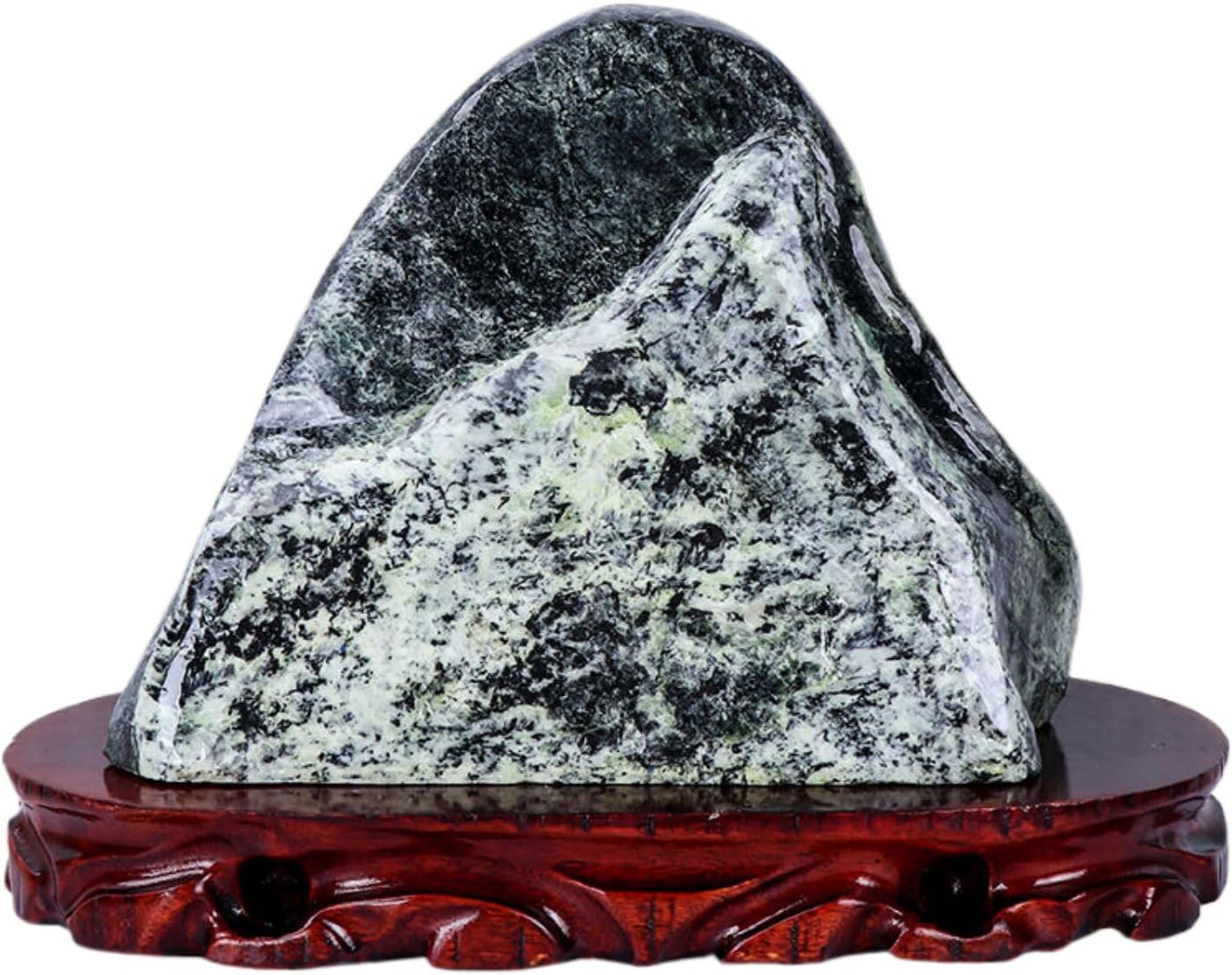 泰山玉石摆件 Feng Shui Figurine Home Office Decor Chinese Gifts 天然 Raw Natural Stone,原石石敢当客厅办公室靠山石奇石观赏石头工艺品 9428