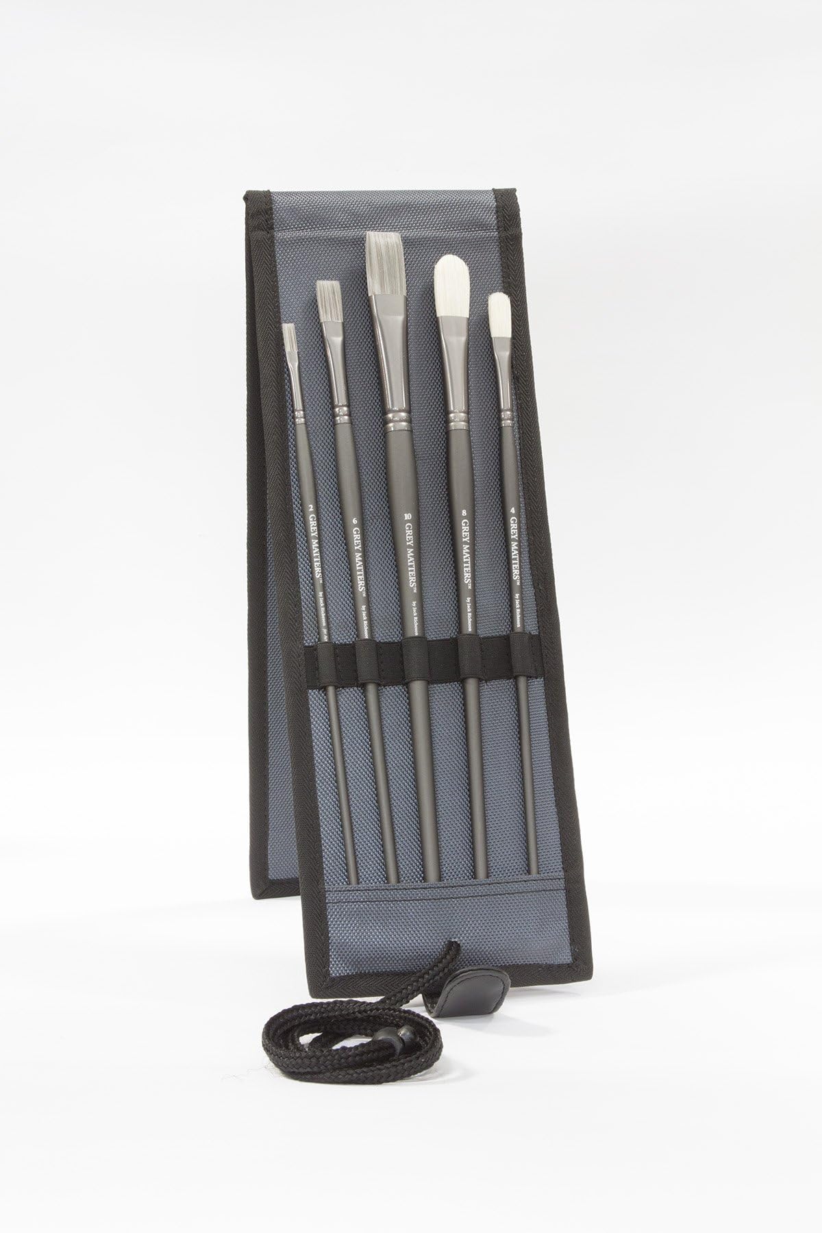 Jack Richeson Pennello Acquerello Sintetico Grey Matters – Punta Tonda, Numero 14, Grigio Neutro