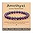 AD Beads Handmade Gemstone Stretch Elastic Bracelet Crystal Healing Reiki Nature\'s Beauty and Spiritual Essence Unisex (8mm, Amethyst (Love Guardian))