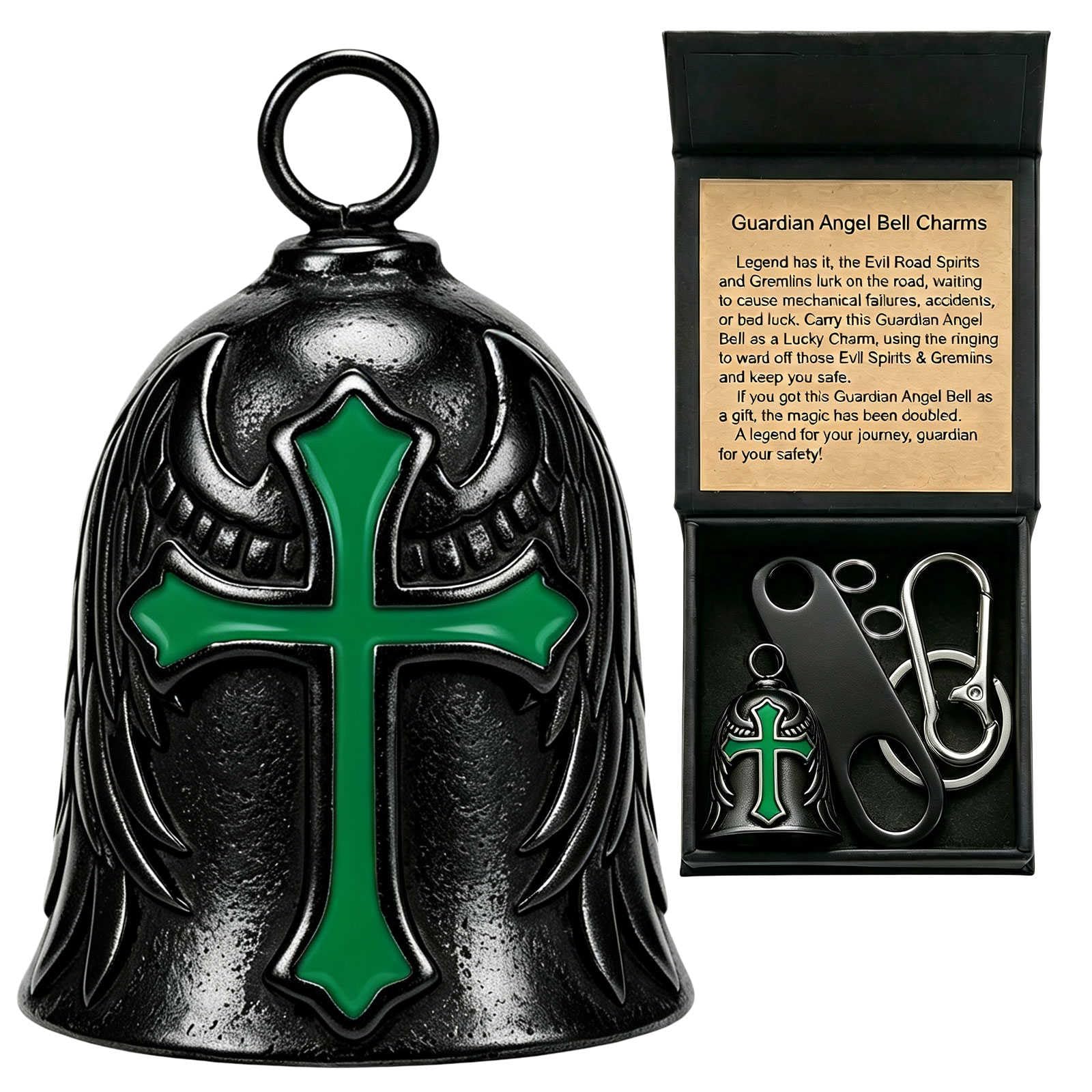 Motorcycle Bell Guardian Angel Gremlin Lucky Charm Gift For Riders