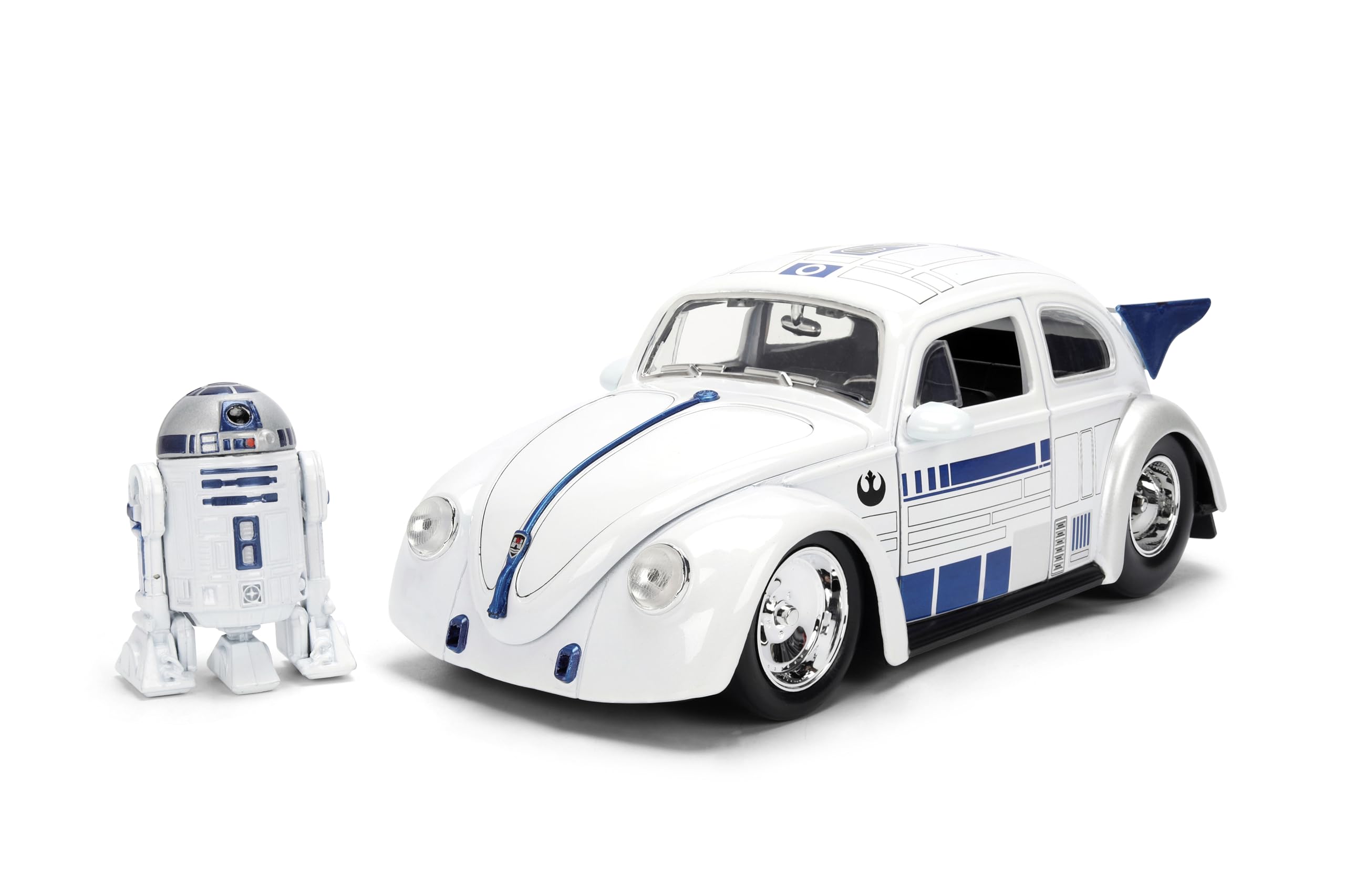Jada Star Wars R2-D2 1959, Volkswagen Drag Beetle, 1:24, odlewany pojazd i zabawka z cyframi 2,5"