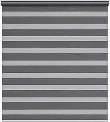 Zebra Persiana Rolo Dupla 160x160cm Grafite Linho Evolux