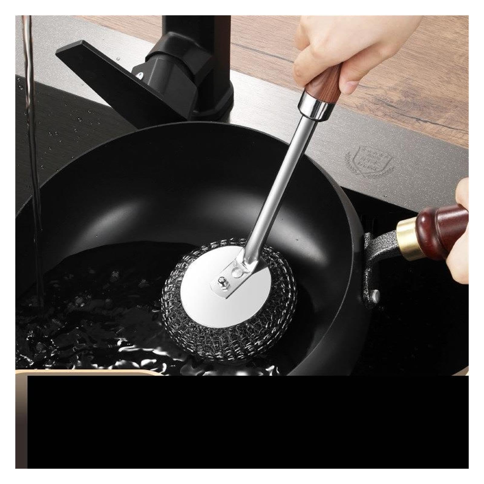 2pcs Extra Thick Stainless Steel Pot Brush pour Cuisine