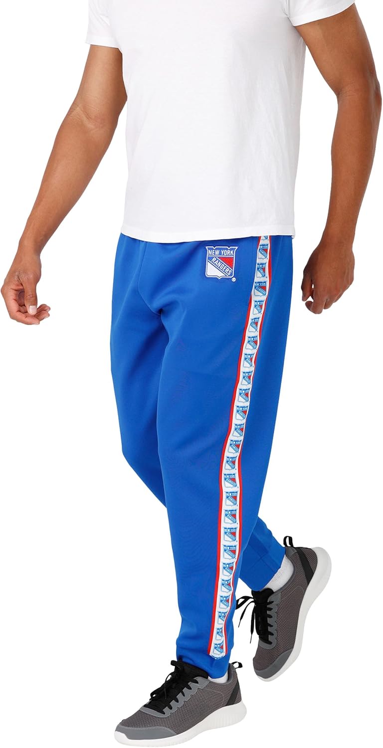 FOCO Men's NHL Team Color Stripe Logo Track Suit Pants