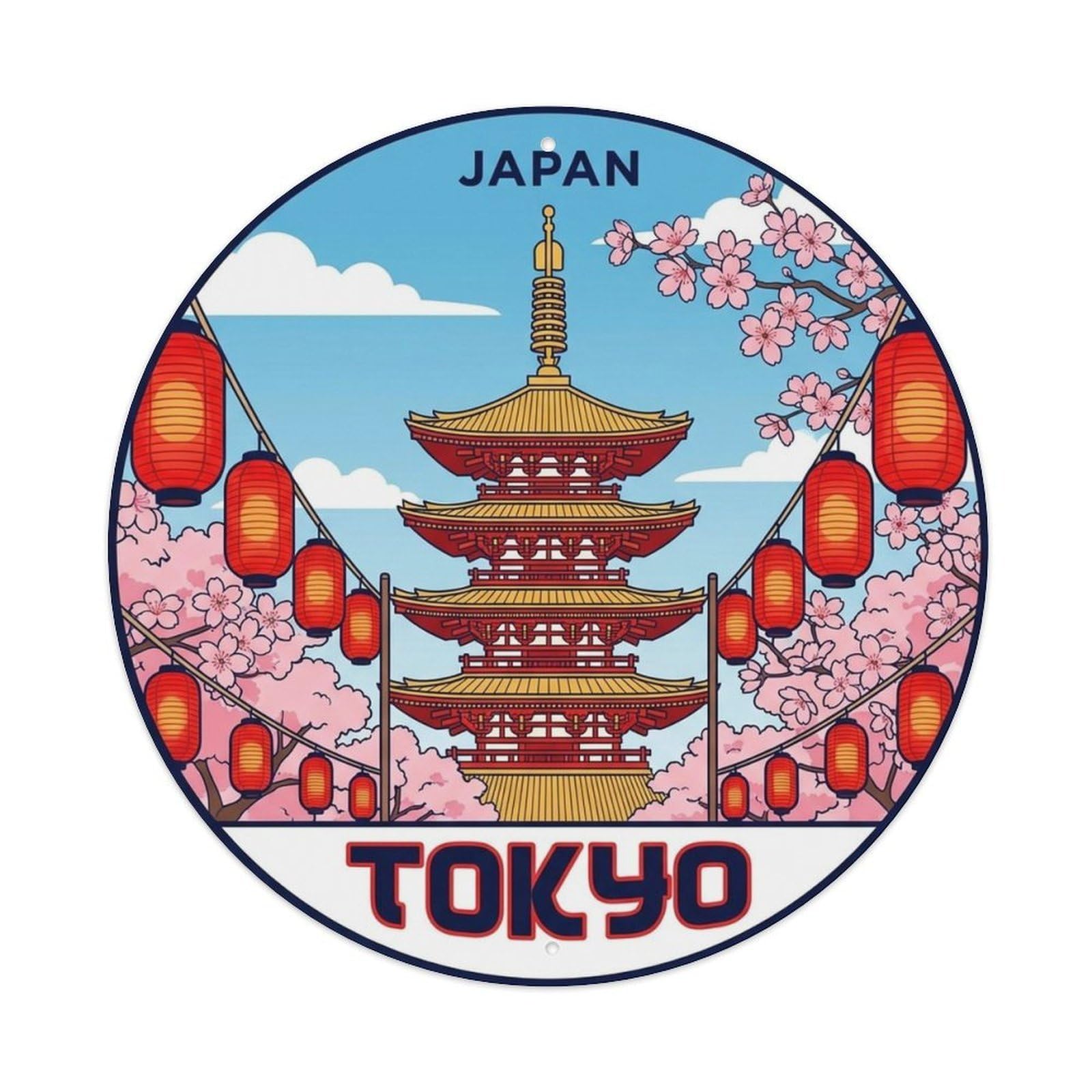 Tokyo Japan Cultural Travel Urban Tourism Landmark Metal Tin Sign