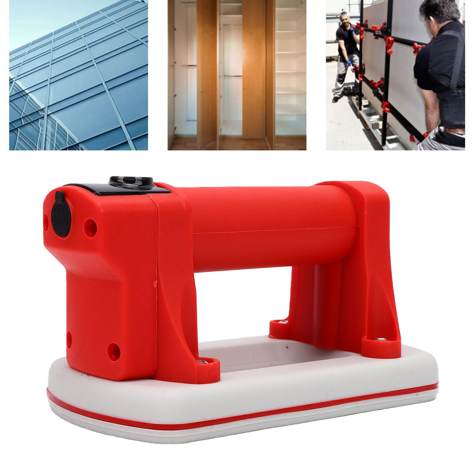 Aramox Sollevatore Elettrico a Ventosa Display Digitale in Gomma ABS Capacità di Tenuta 90 Kg Batteria 4000 MAh Sollevamento Specchio per Piastrelle in Vetro per Installatori Uso Domestico