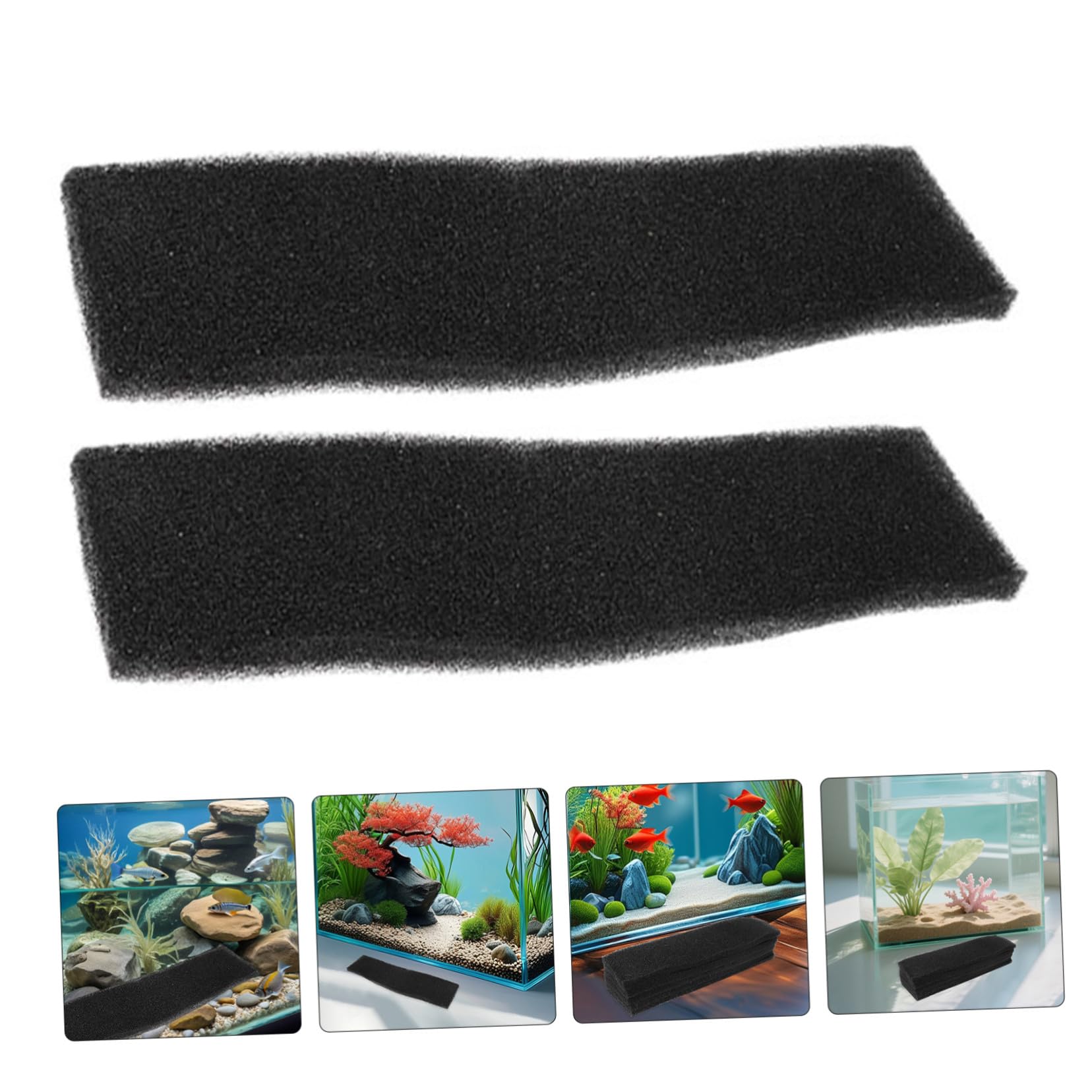 BESTonZON 8 Stück Aquarium Filterschwamm Zuschneidbare Filterpads für Süß Meerwasser Teiche Leiser Ersatzfilter Schwamm für Fischbecken Biologische Filtermedien
