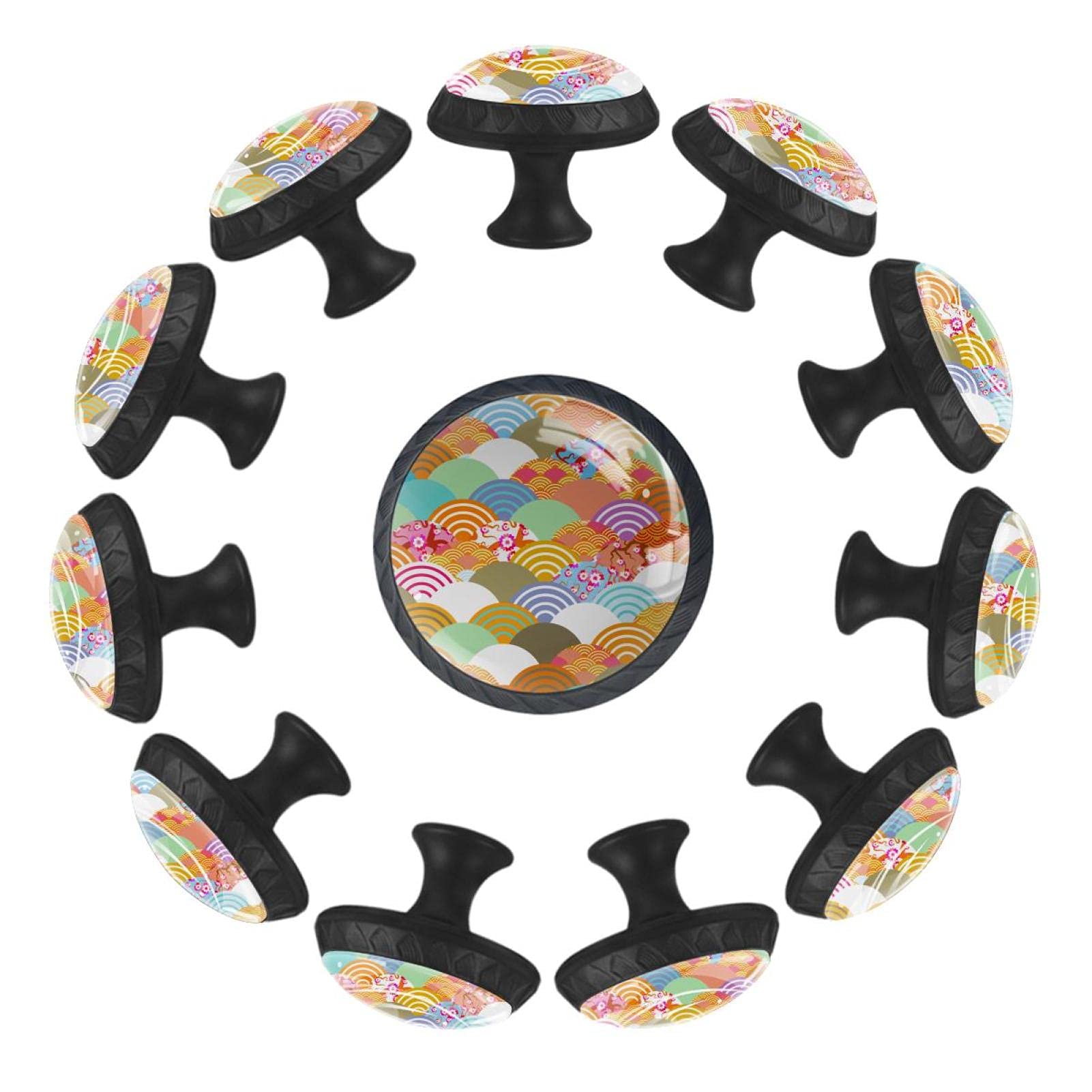 Boutons de tiroir ronds tradition japonaise pour la chambre de bébé et salle de jeux