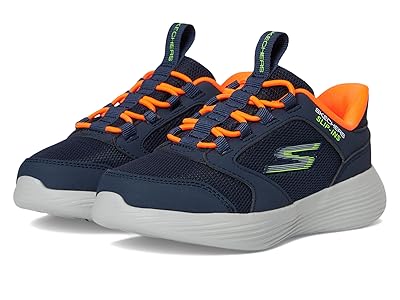 SKECHERS KIDS Hands Free Slip-ins-go Run 400 V2 - Turbo-brisk 403899L (Little Kid/Big Kid) Boys Shoes Navy/Orange : 12 Little Kid M
