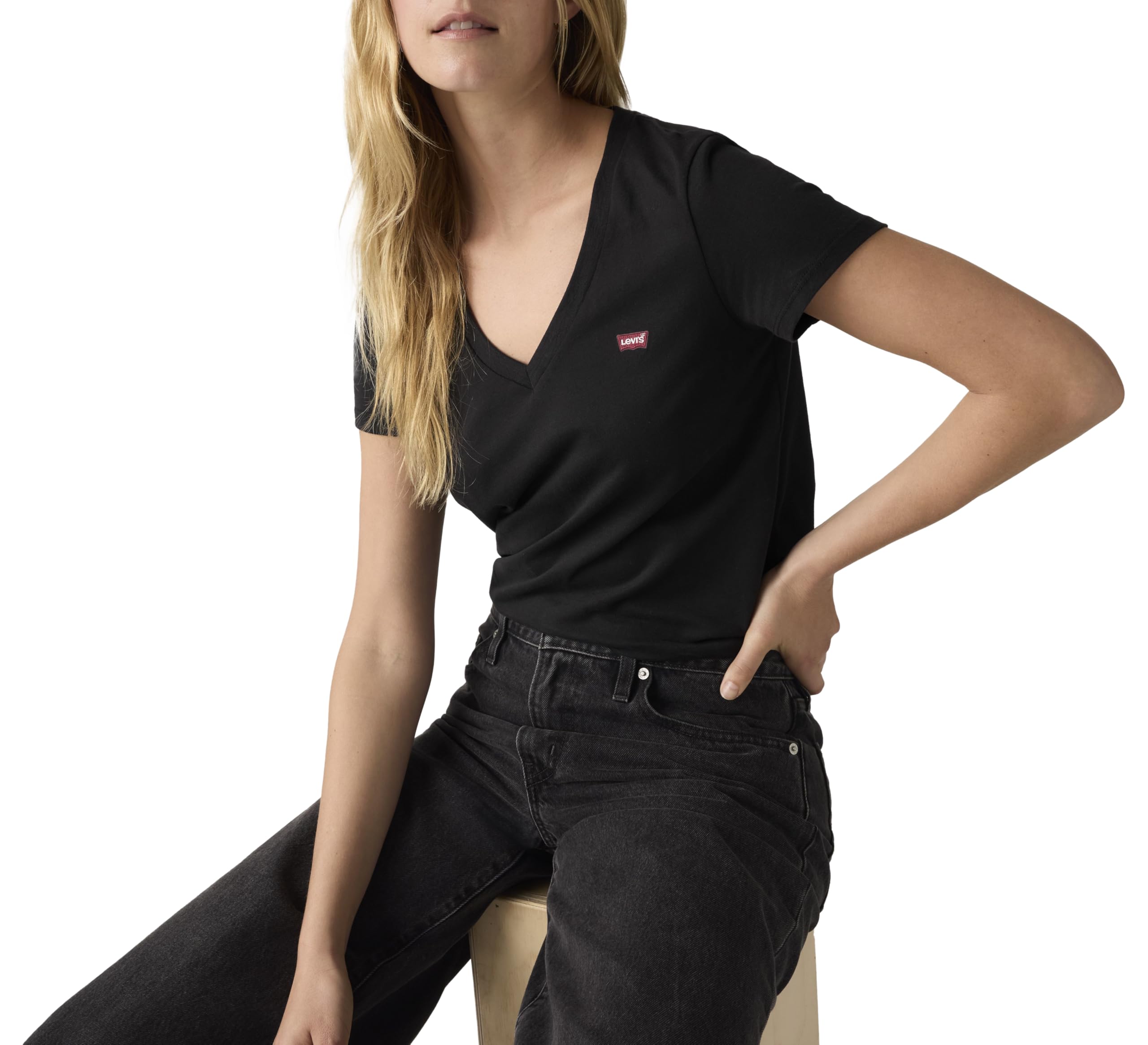Levi's 2pack Perfect Vneck Tees T-Shirt Donna (Pacco da 2)
