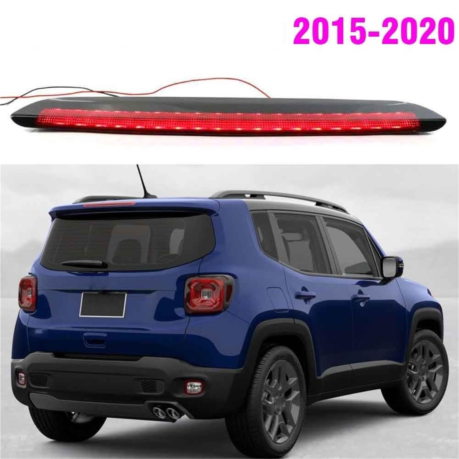 Alto Luce Stop per Jeep Renegade 2015-2020 68247167AA Lampada Freno Posteriore (Rosso)