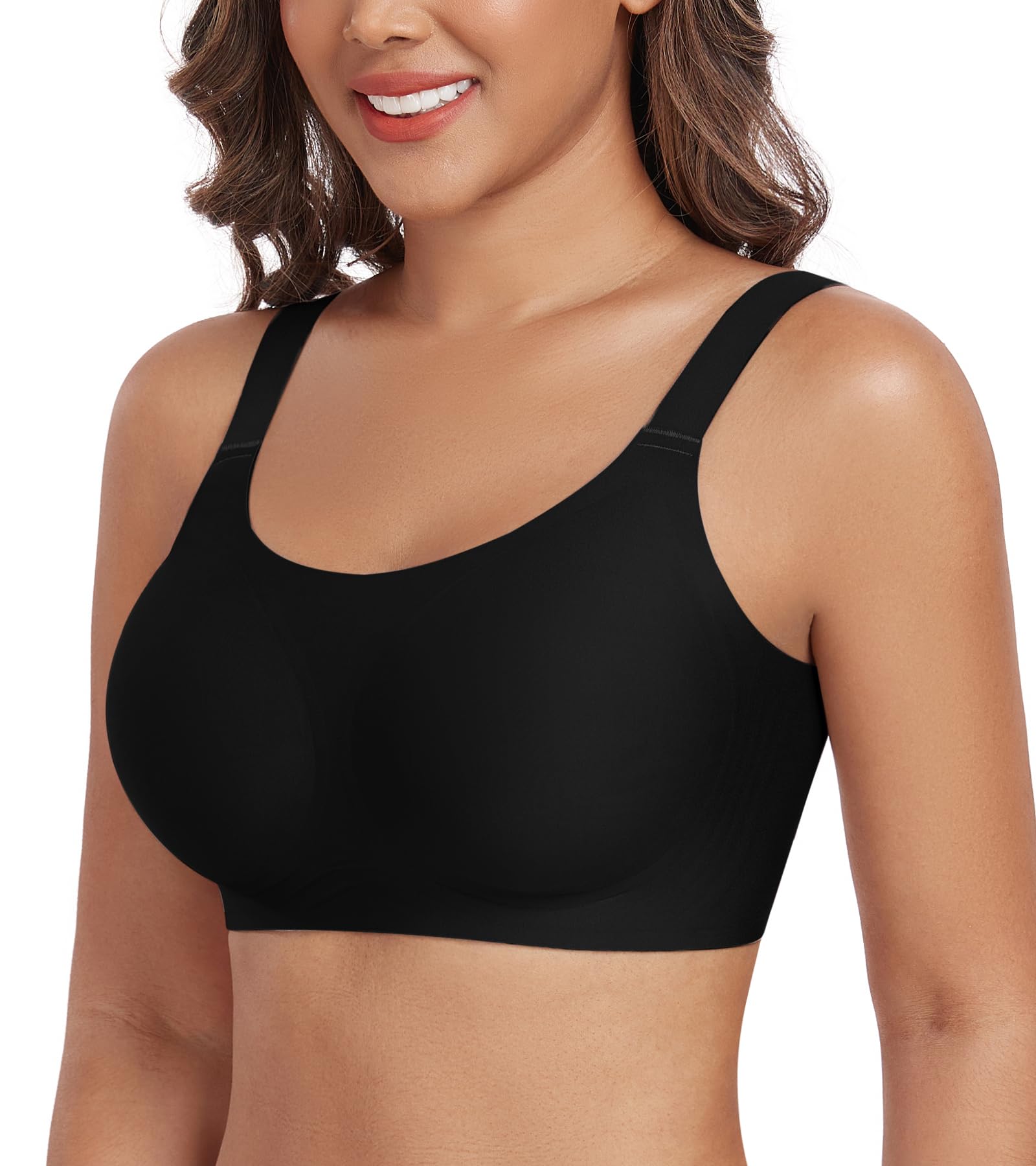 DotVol Womens Seamless Wirefree Comfortable Full Coverage Everyday Bra