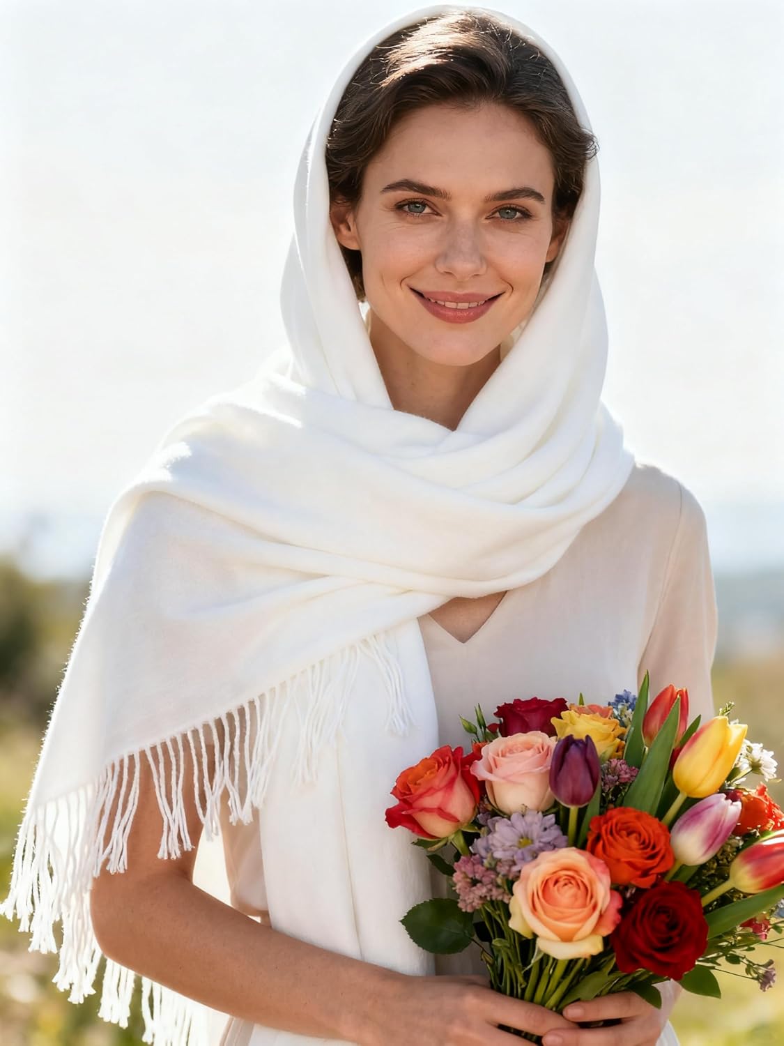 Winter Scarf Pashmina Shawls and Wraps Soft Warm Long Large Fashion Blanket Scarves - Image 8