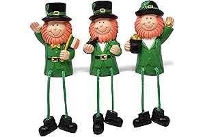 Gift Boutique St Patrick's Day Leprechaun Shelf Sitters with Dangling Legs