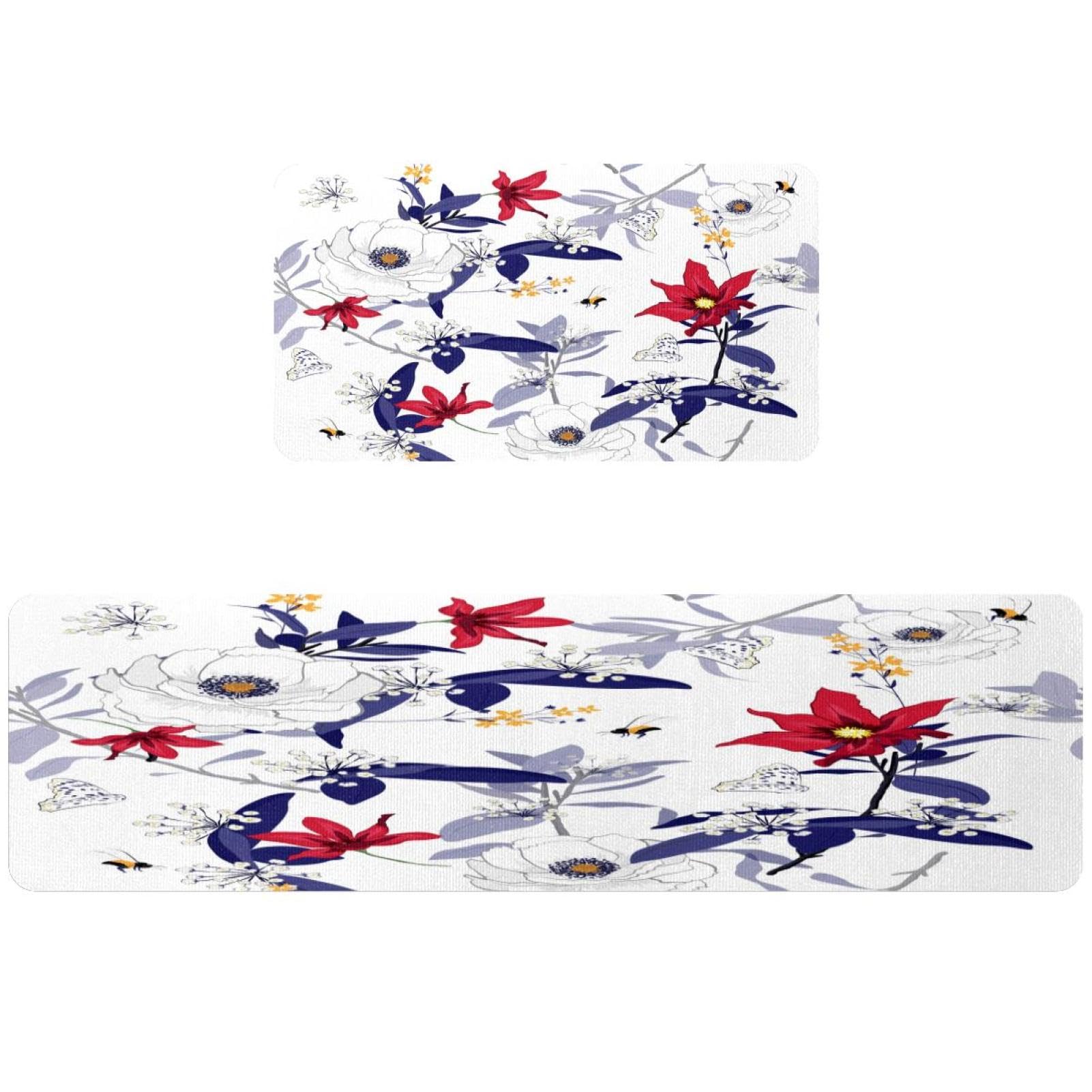 Tapis de cuisine absorbant antidérapant lavable lot de 2 tapis de sol