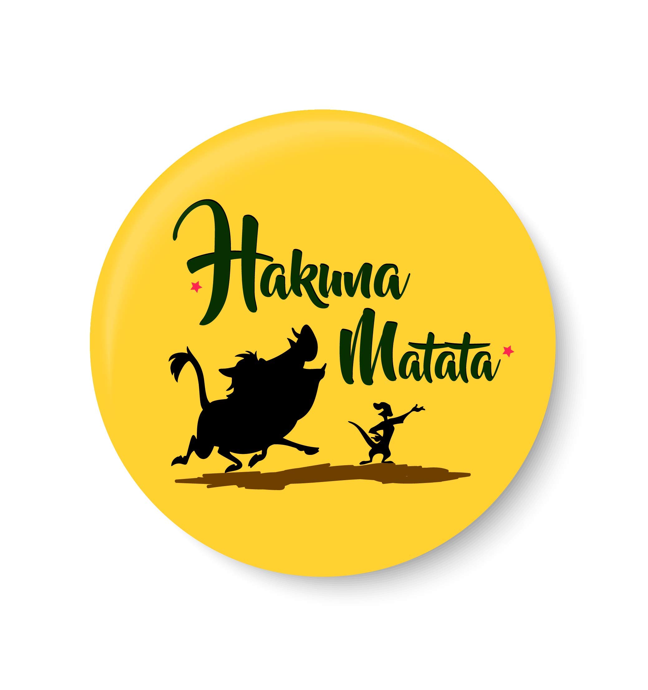 PEACOCKRIDE Hakuna Mataata I The Lion I Fridge Magnet (Metal, Multicolor, 75mm)