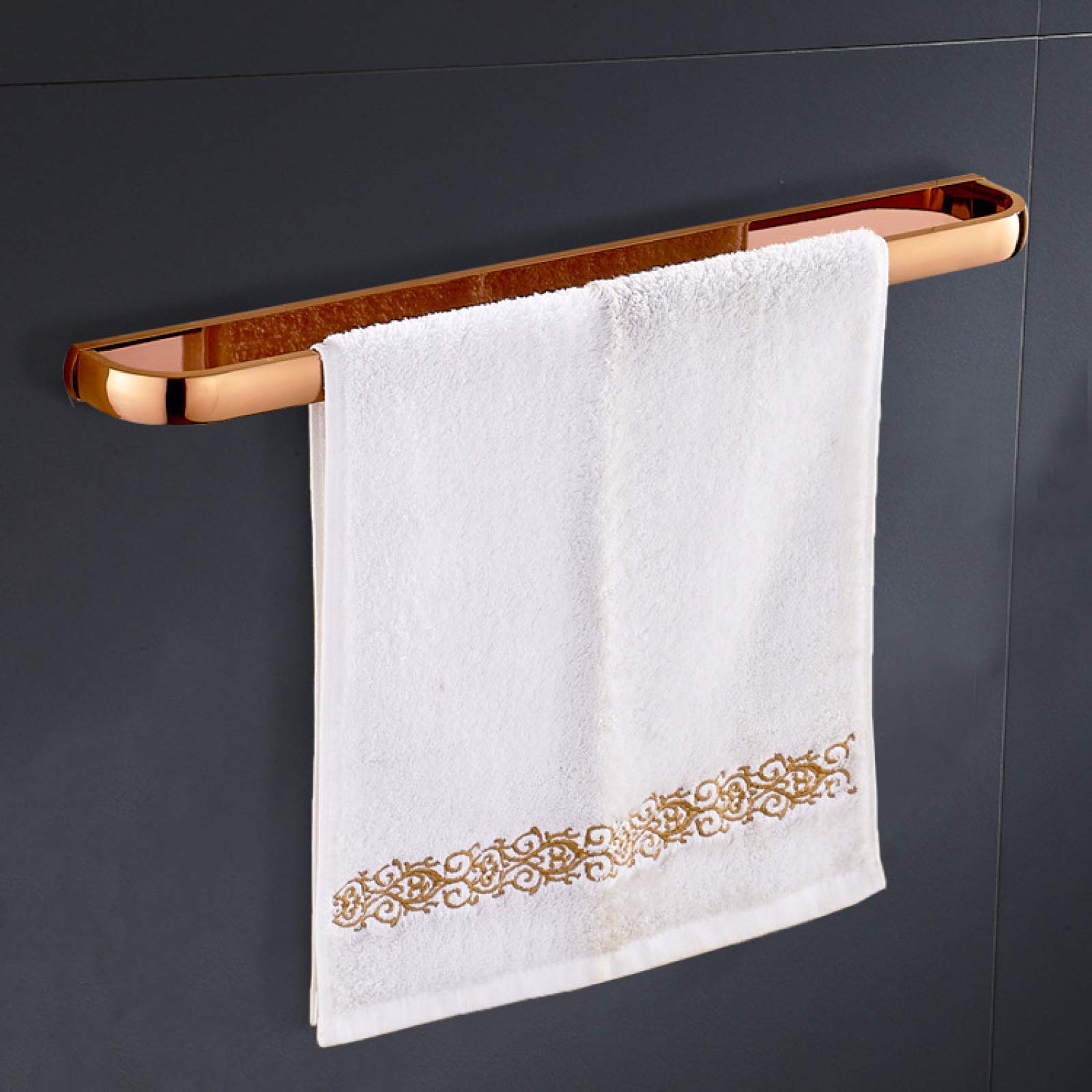 Handtuchhalter Wand Montage, Für Bad Und Küche Kupfer Handtuchstange Roségold, Einfach Und Stilvoll
