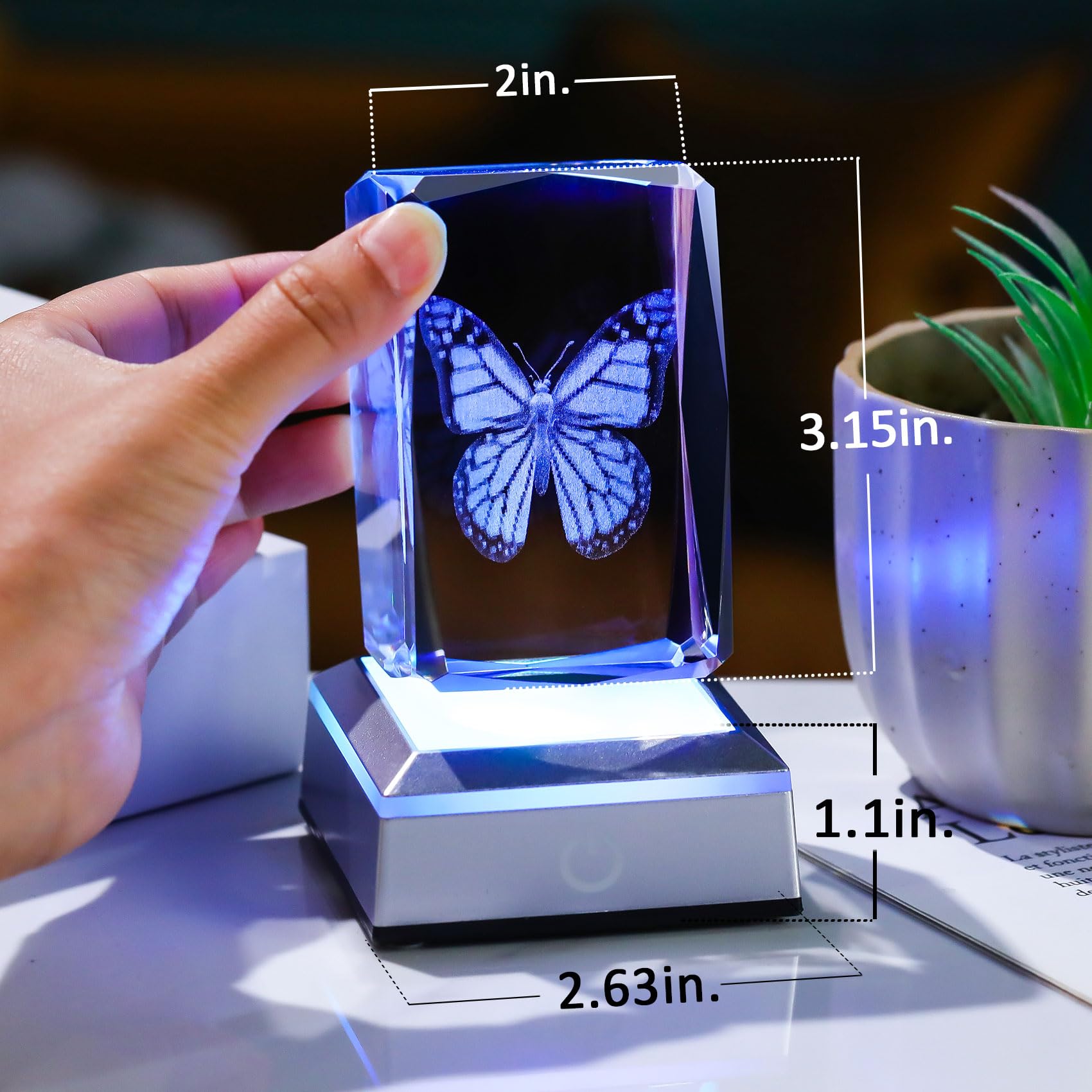 Regalos de cubo de cristal 3D para mujeres y hombres