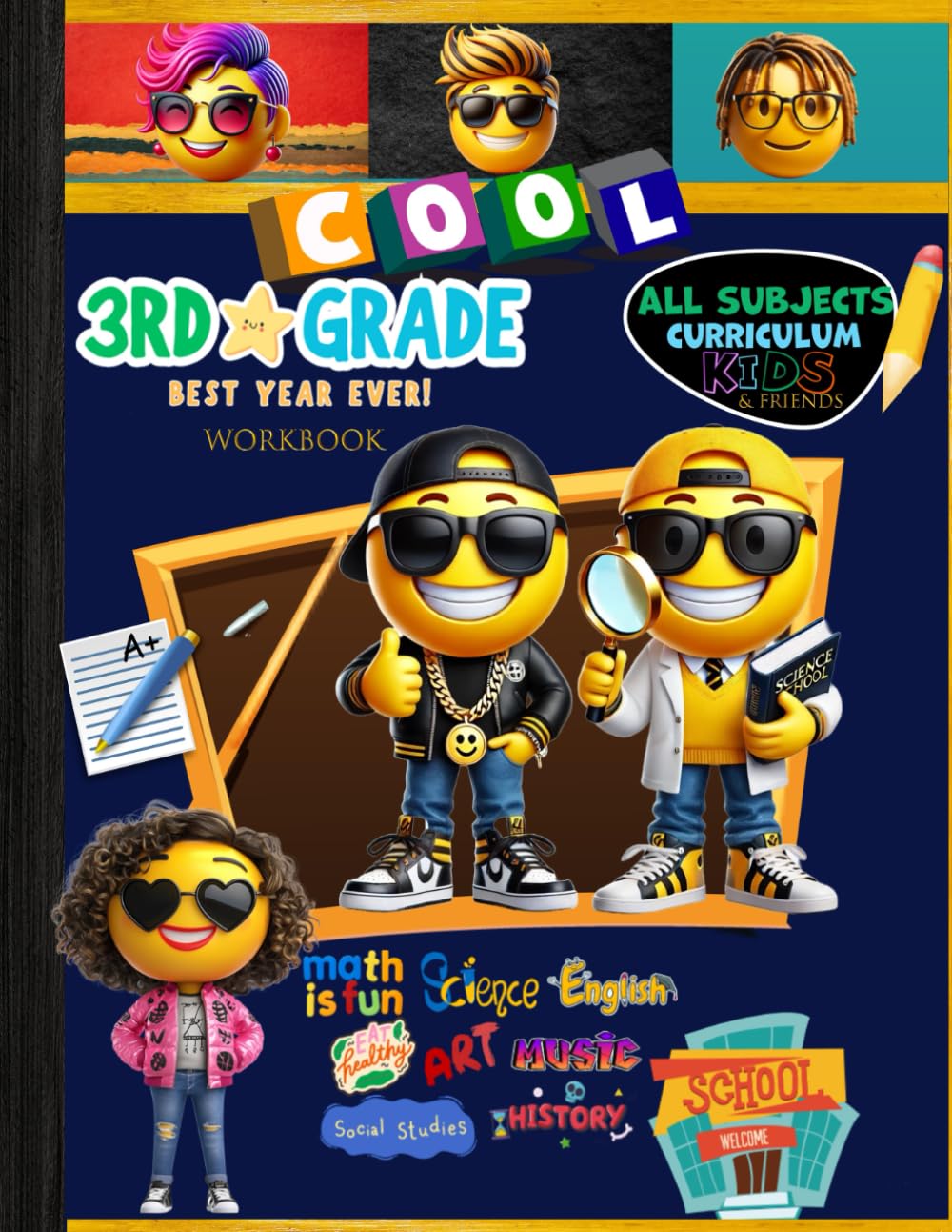 3rd Grade All Subjects Workbook: Grade 3 Math English Grammar Science Social Studies History Spelling Reading Art Book Report Lessons Plan All In One ... Tracker Sheets and End-of-Year-Elevation Form