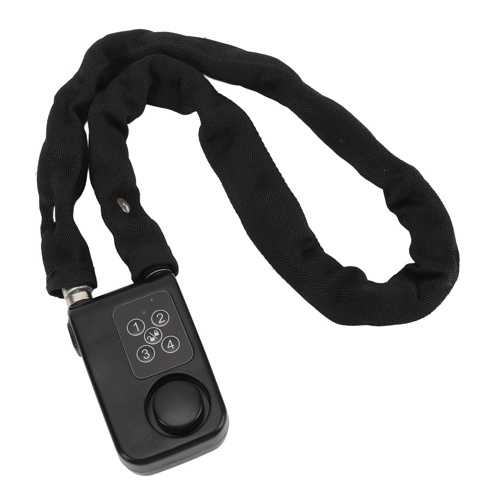 Cryfokt Lucchetto per Bici con Telecomando, Antifurto, Allarme a Vibrazione, Lucchetto per Cavo in Acciaio, per Moto, Resistente All'acqua (BLACK)